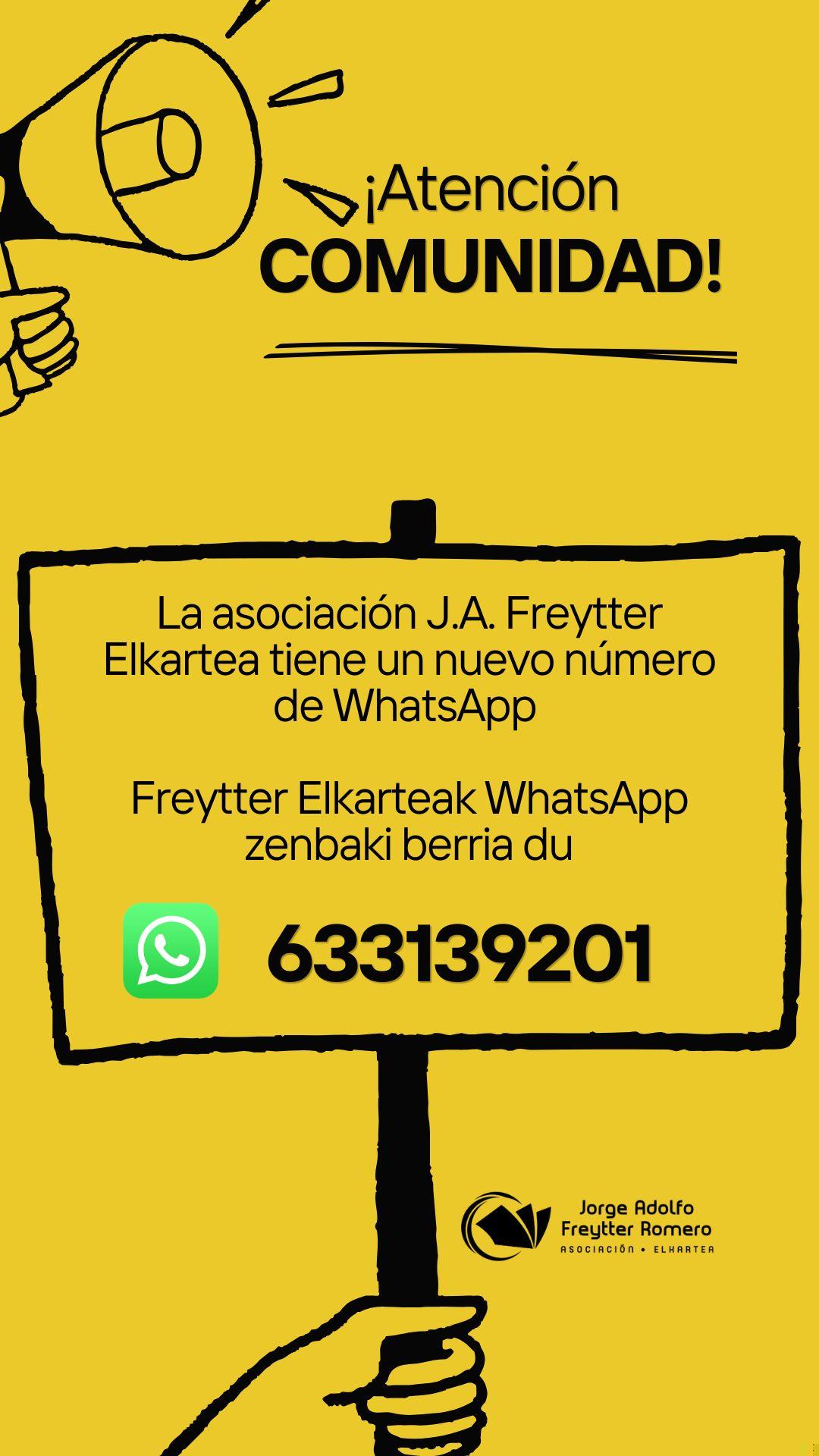 ¡Nuevo número de WhatsApp! / WhatsApp zenbaki berria!